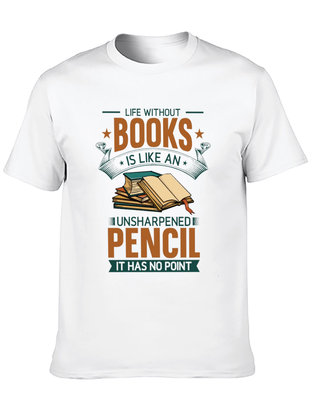 Book Lover T-Shirt: Life Without Books Graphic Tee