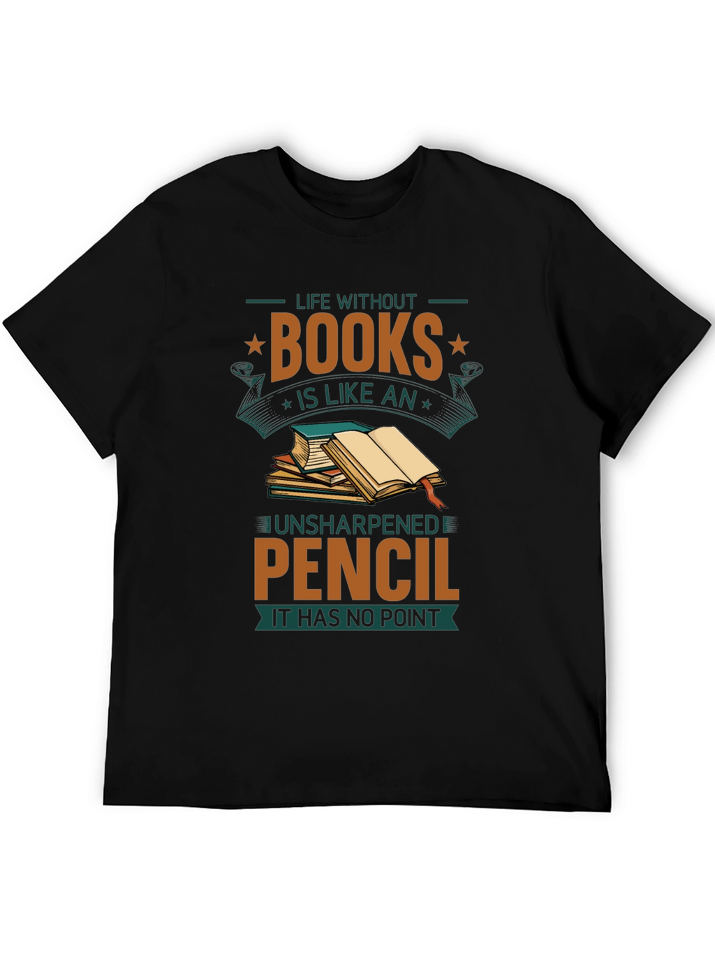 Book Lover T-Shirt: Life Without Books Graphic Tee