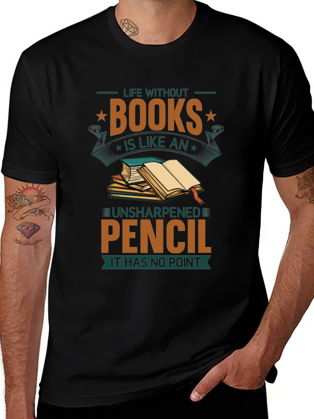 Book Lover T-Shirt: Life Without Books Graphic Tee