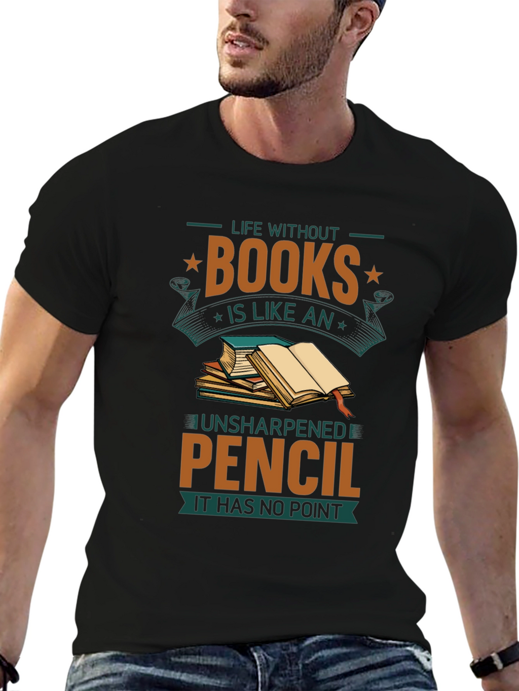 Book Lover T-Shirt: Life Without Books Graphic Tee