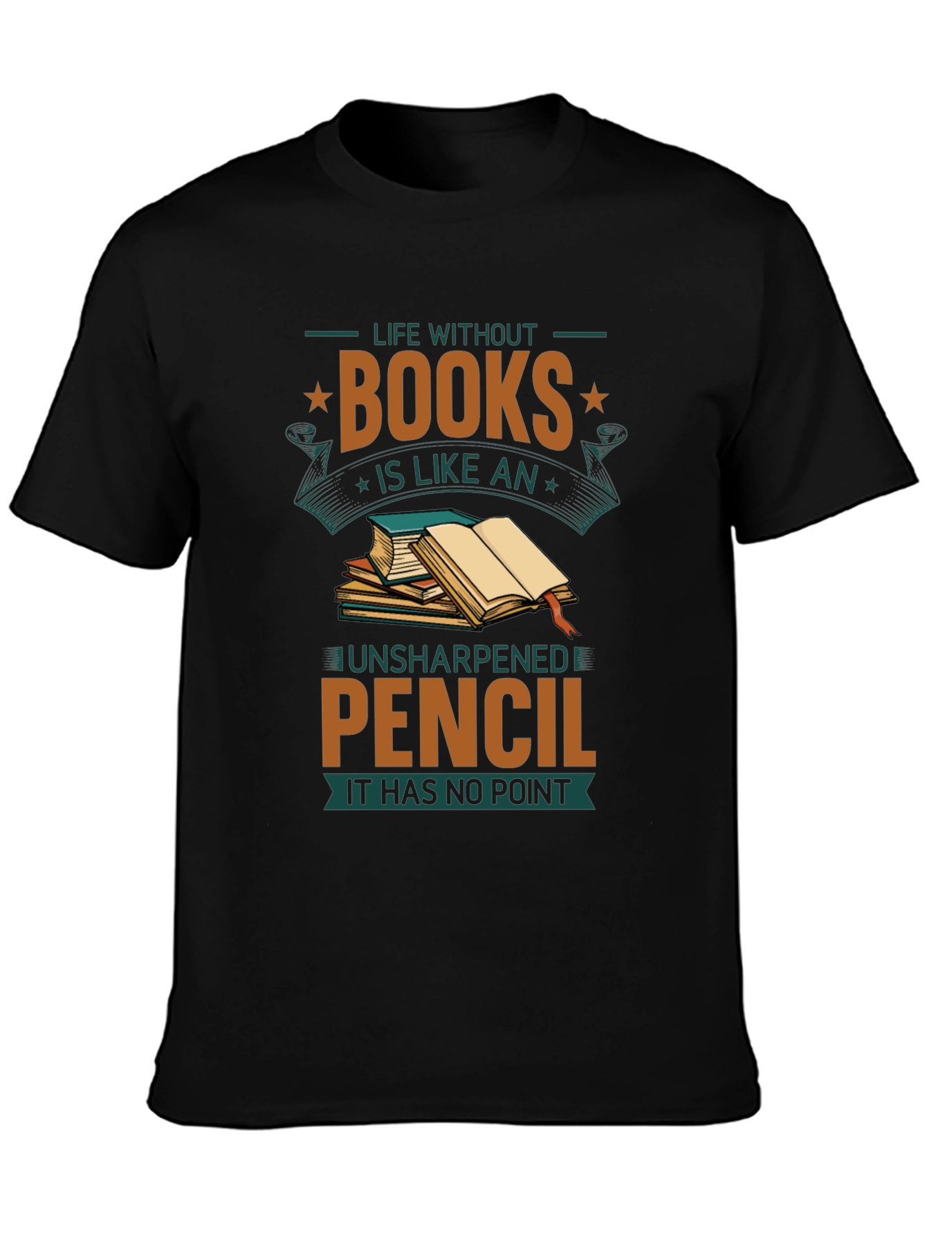 Book Lover T-Shirt: Life Without Books Graphic Tee