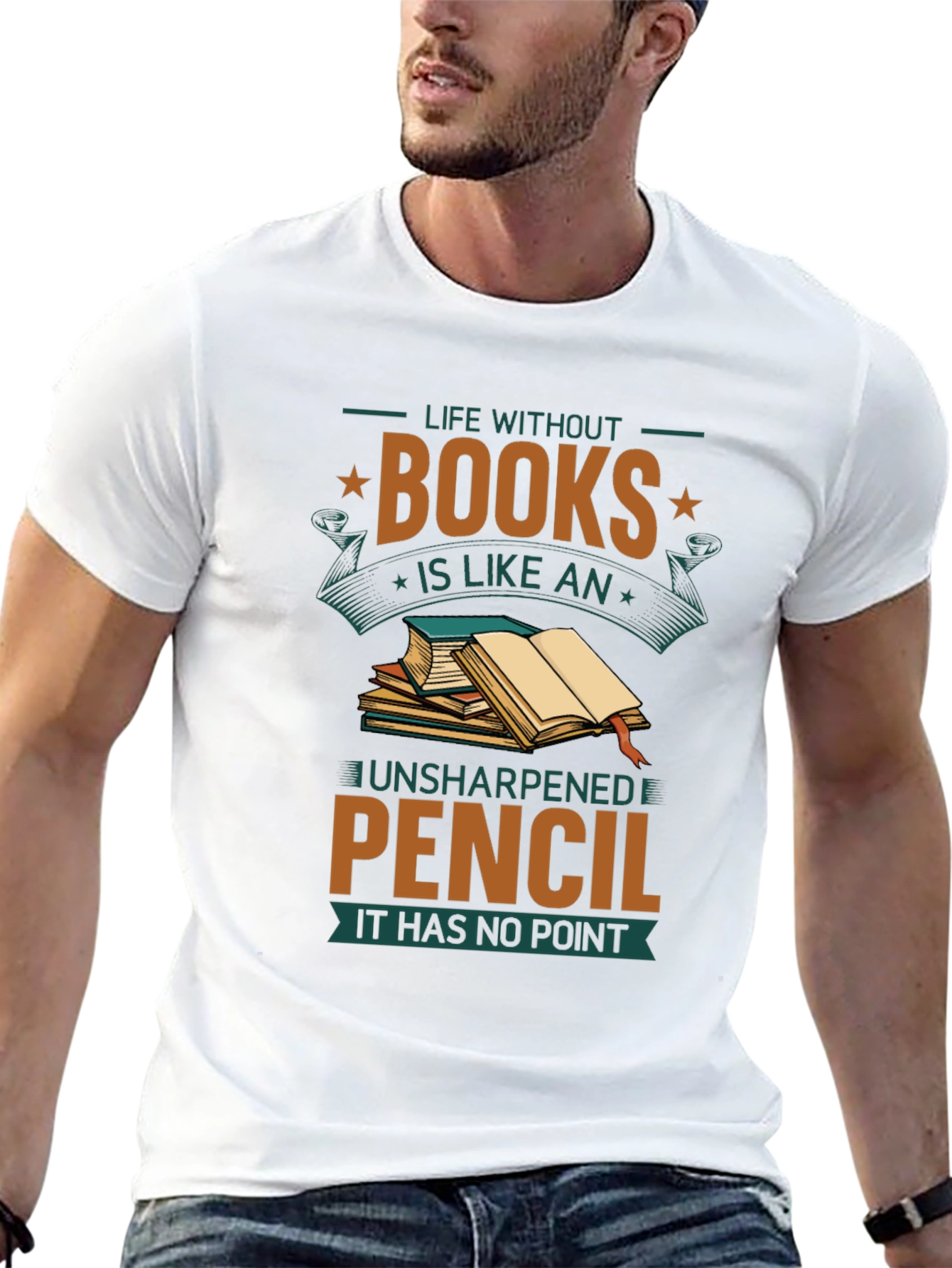 Book Lover T-Shirt: Life Without Books Graphic Tee