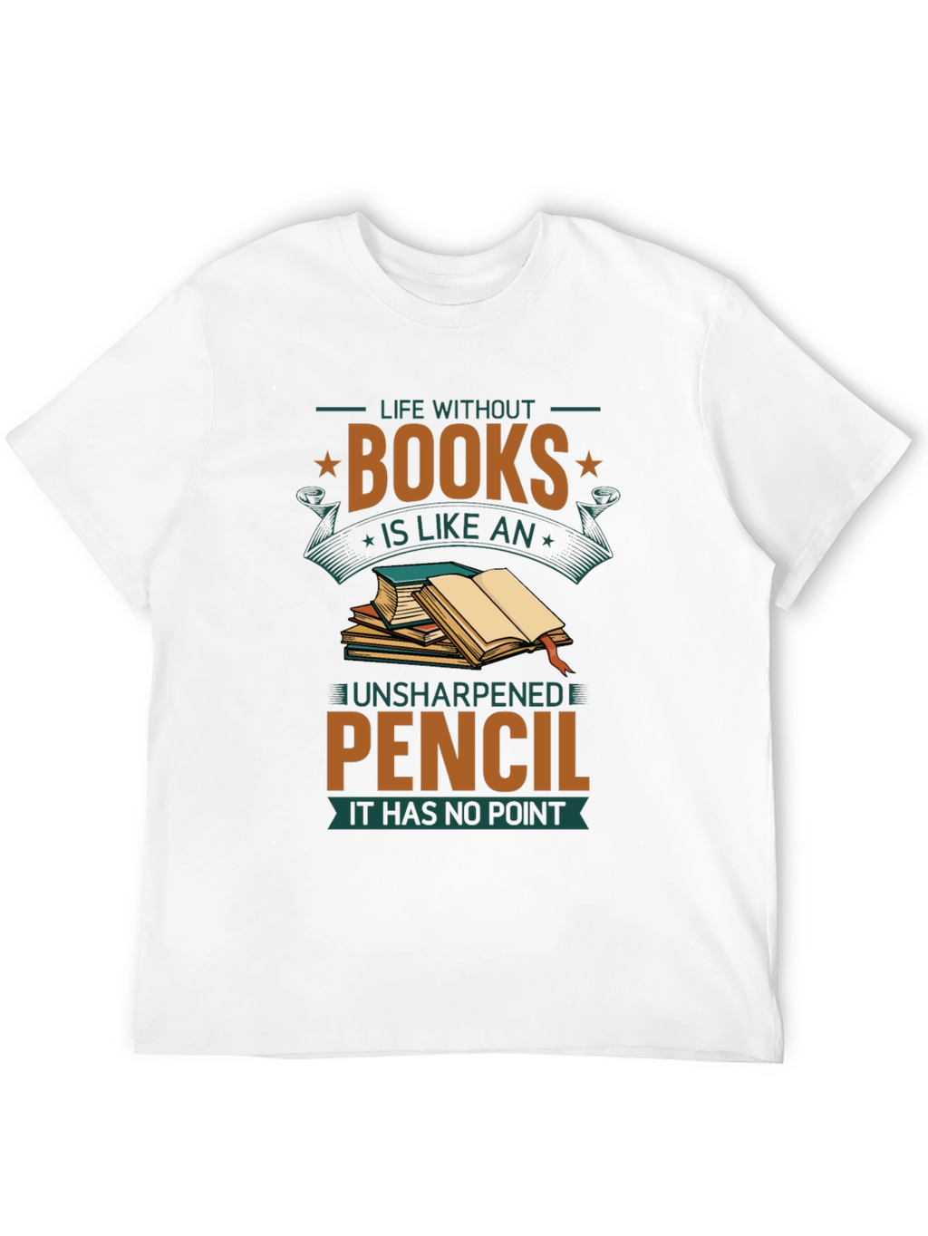 Book Lover T-Shirt: Life Without Books Graphic Tee