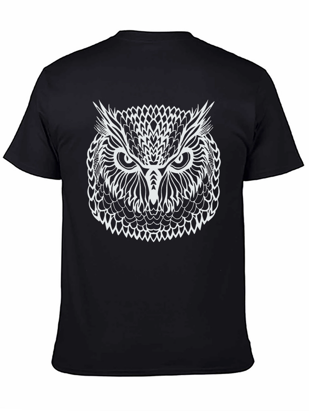 Owl Graphic Print Black T-Shirt