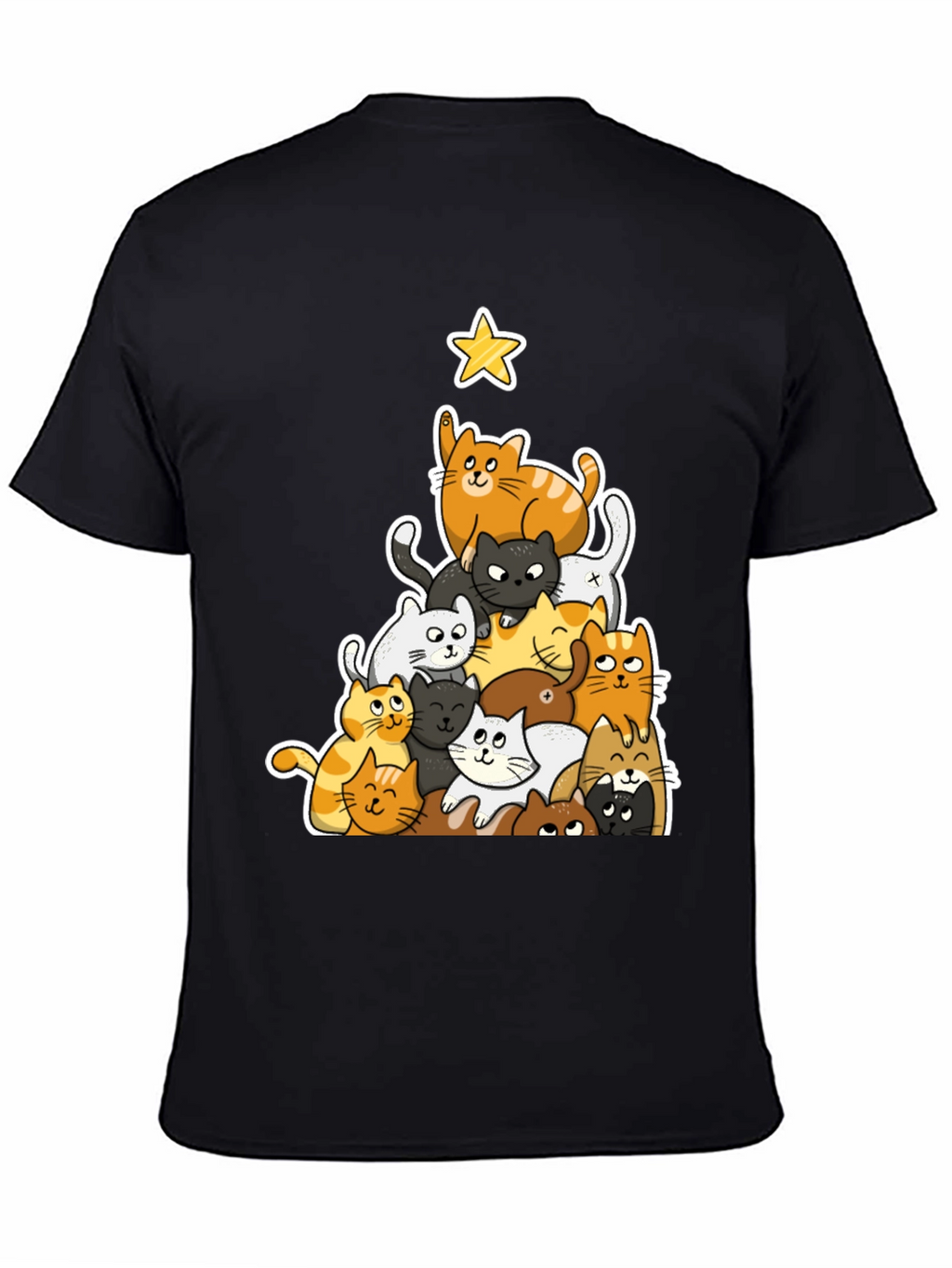 Cat Christmas Tree Graphic Tee