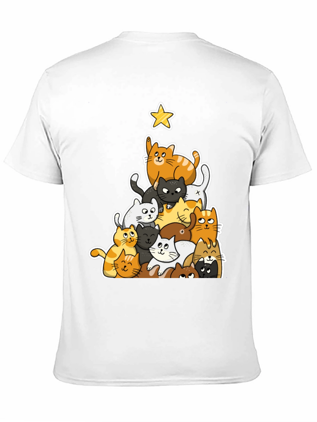 Cat Christmas Tree Graphic Tee