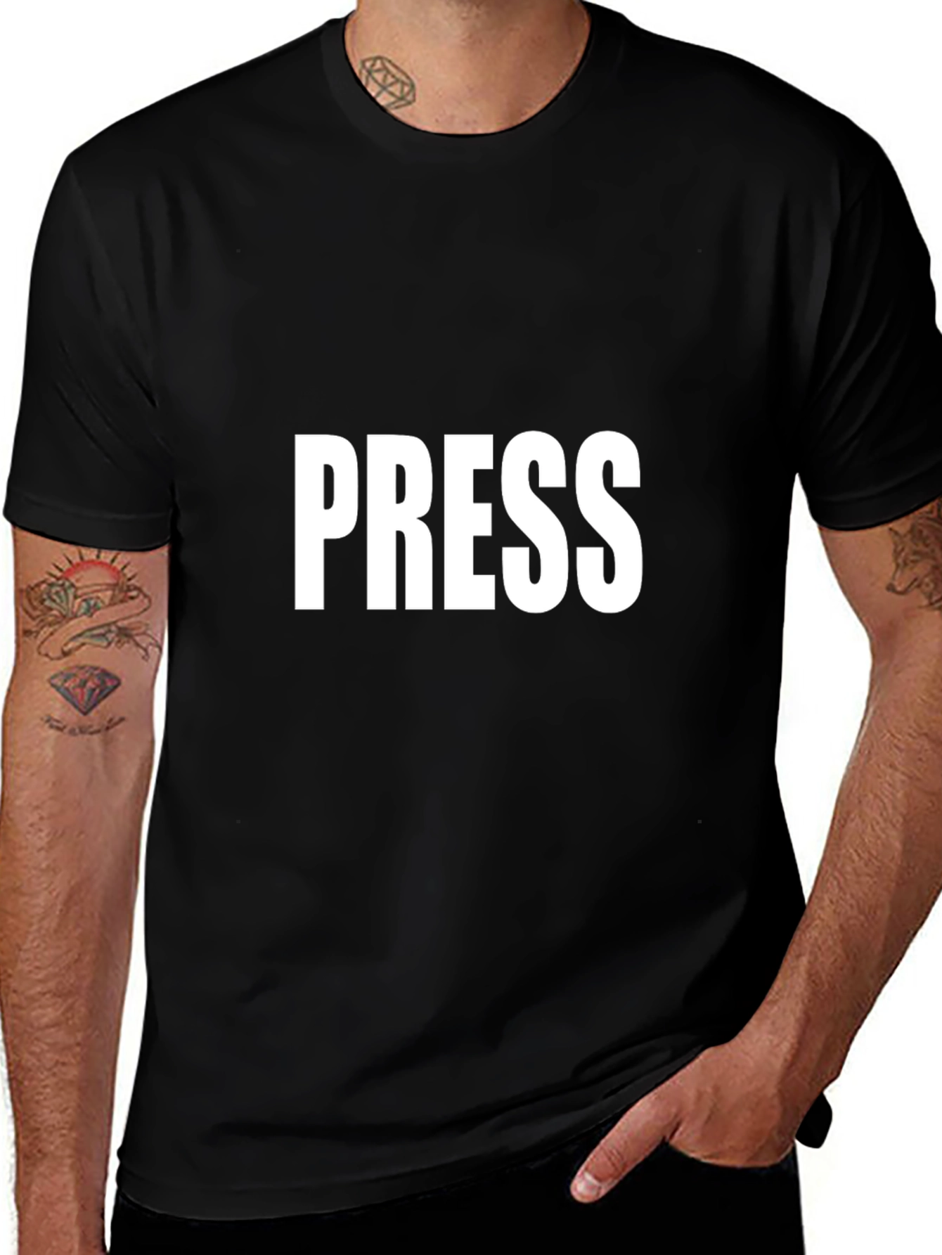 PRESS Black T-Shirt - Journalist Apparel
