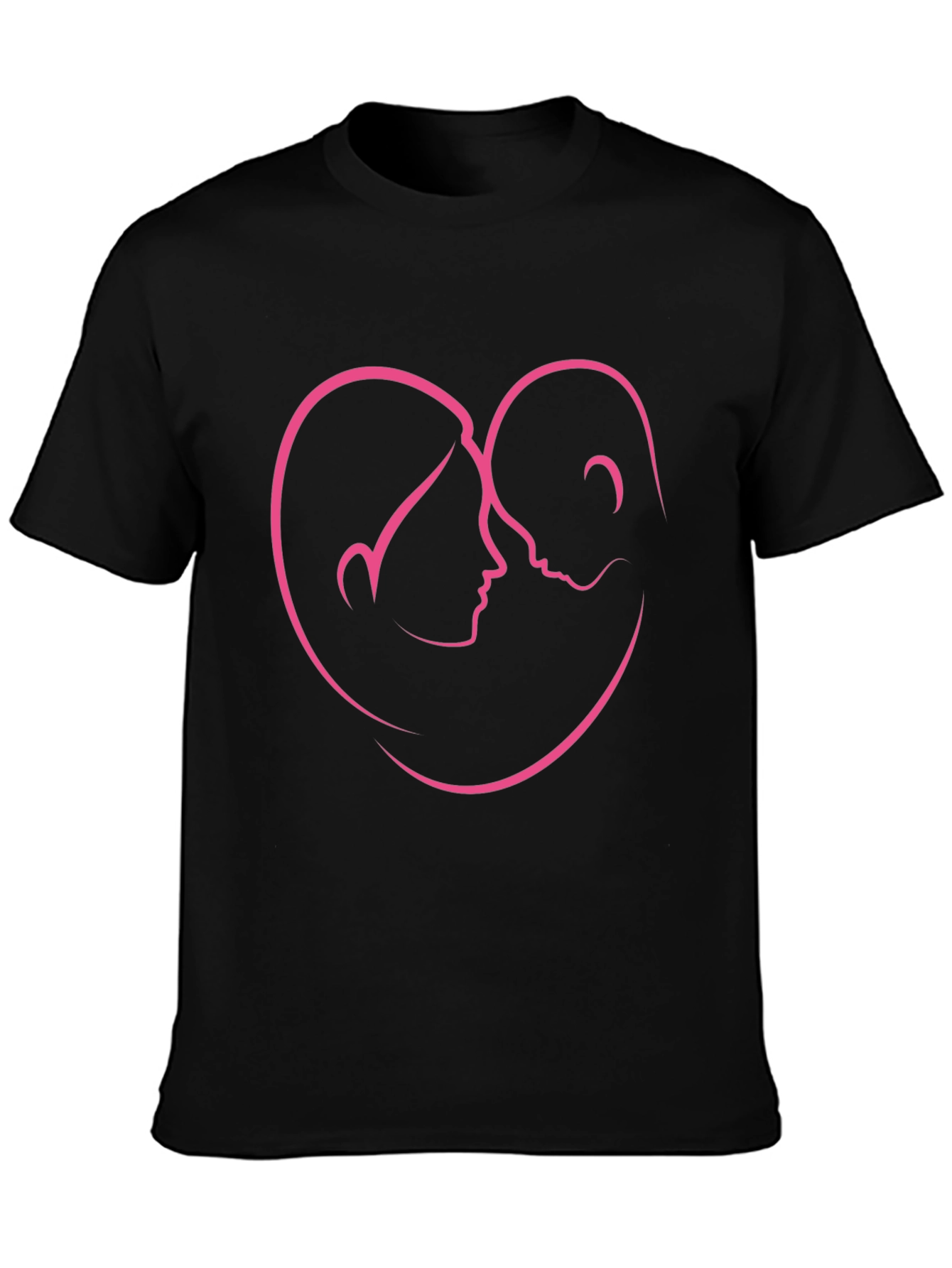 Love Heart Couple Outline T-Shirt