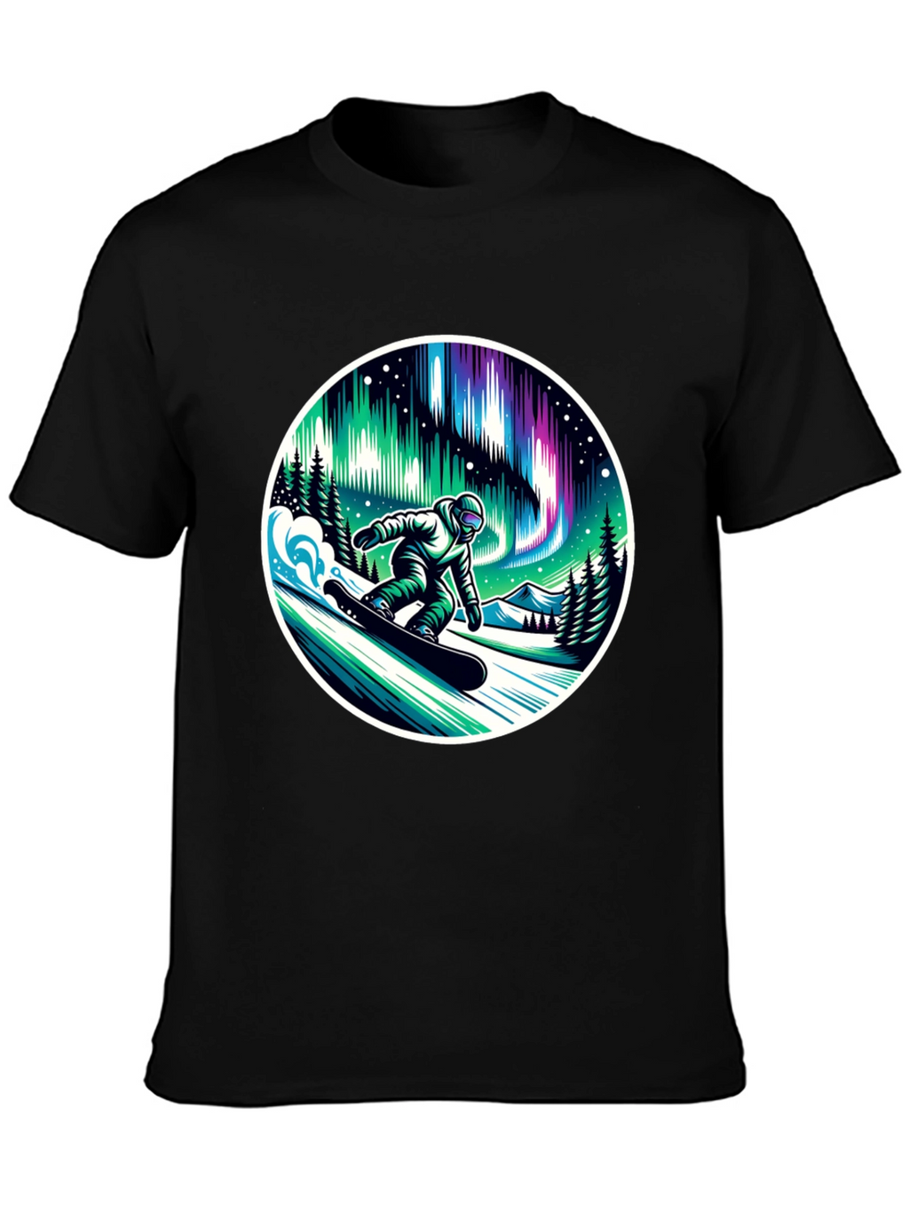 Aurora Snowboarder Graphic T-Shirt