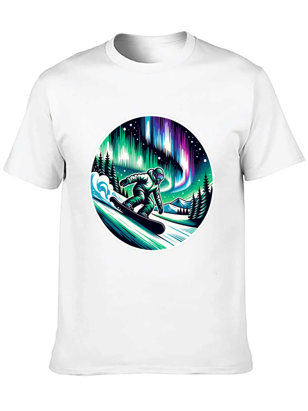 Aurora Snowboarder Graphic T-Shirt