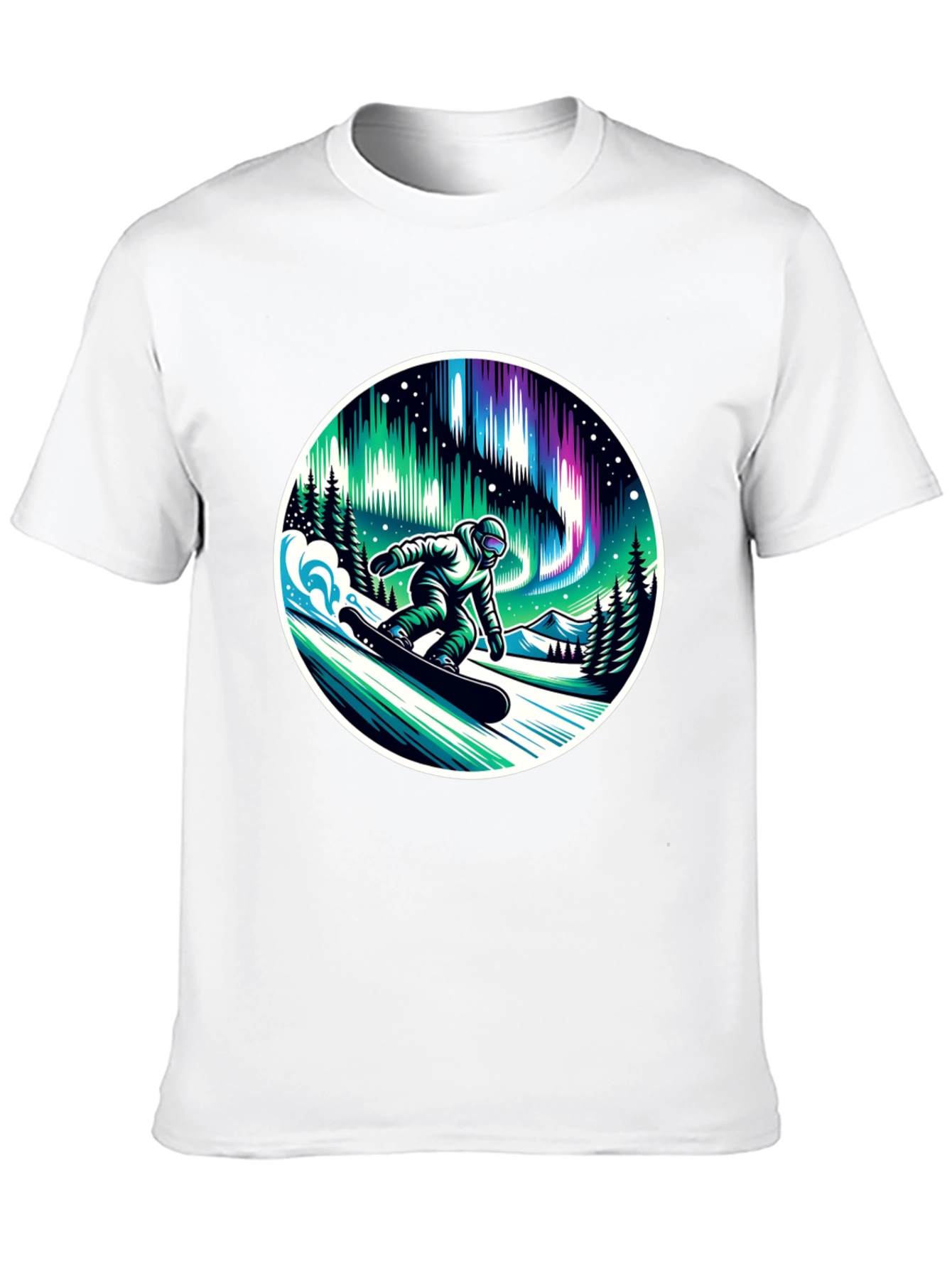 Aurora Snowboarder Graphic T-Shirt