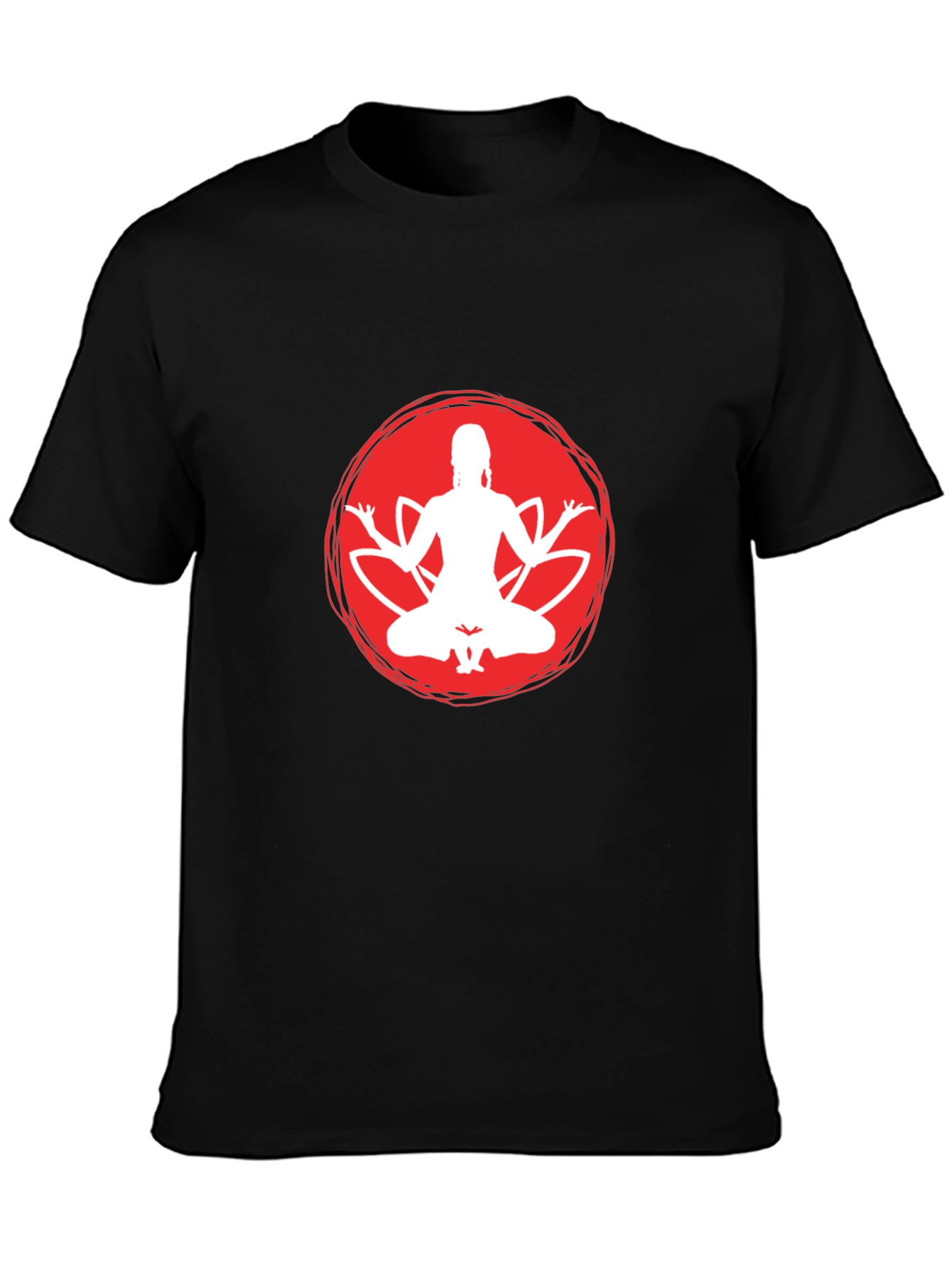 Yoga Meditation Black T-Shirt
