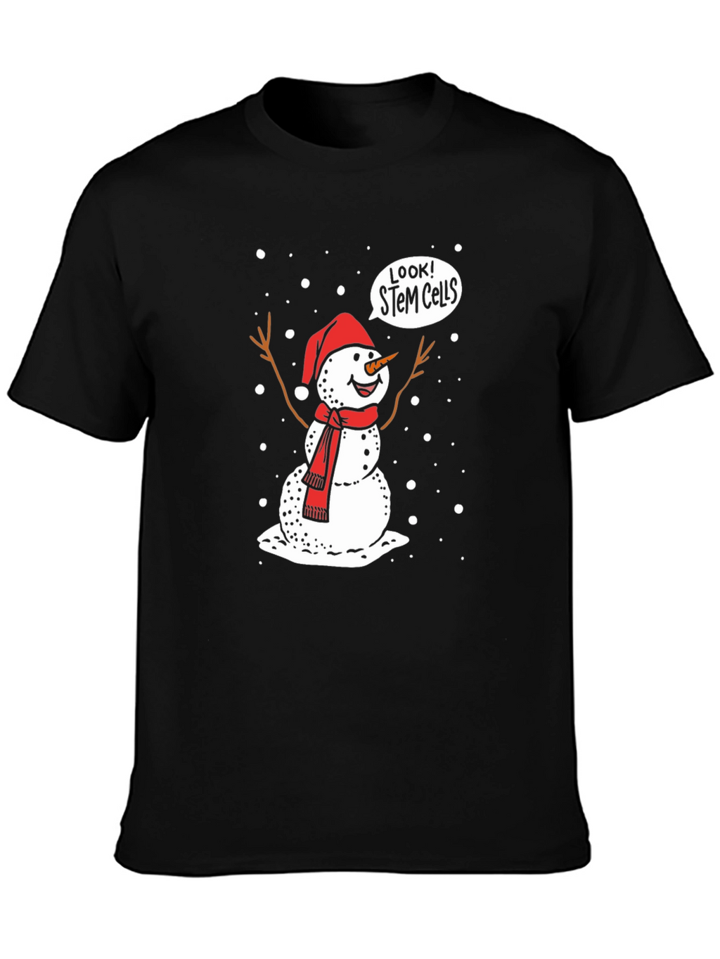 STEM Cells Snowman Graphic T-Shirt