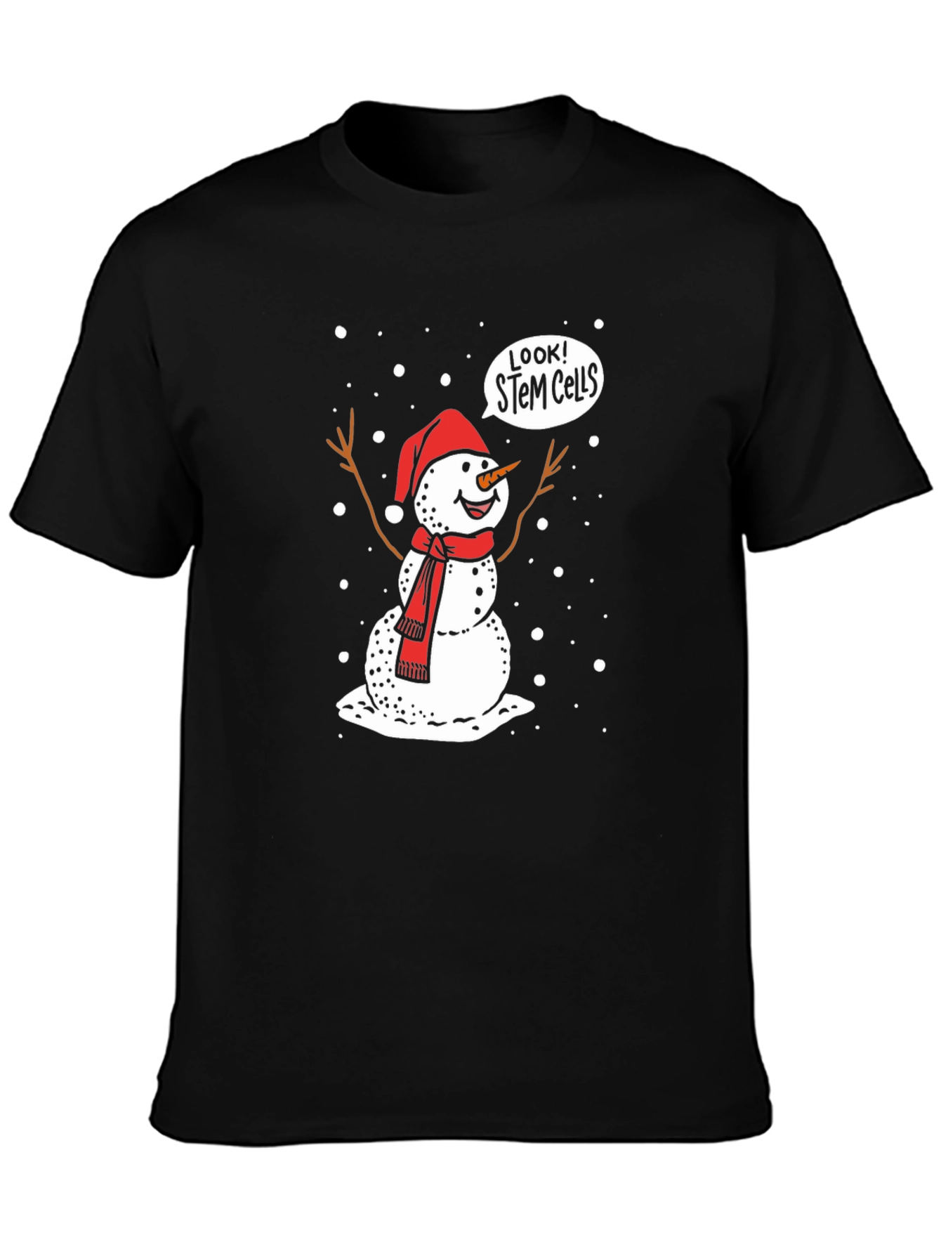 STEM Cells Snowman Graphic T-Shirt