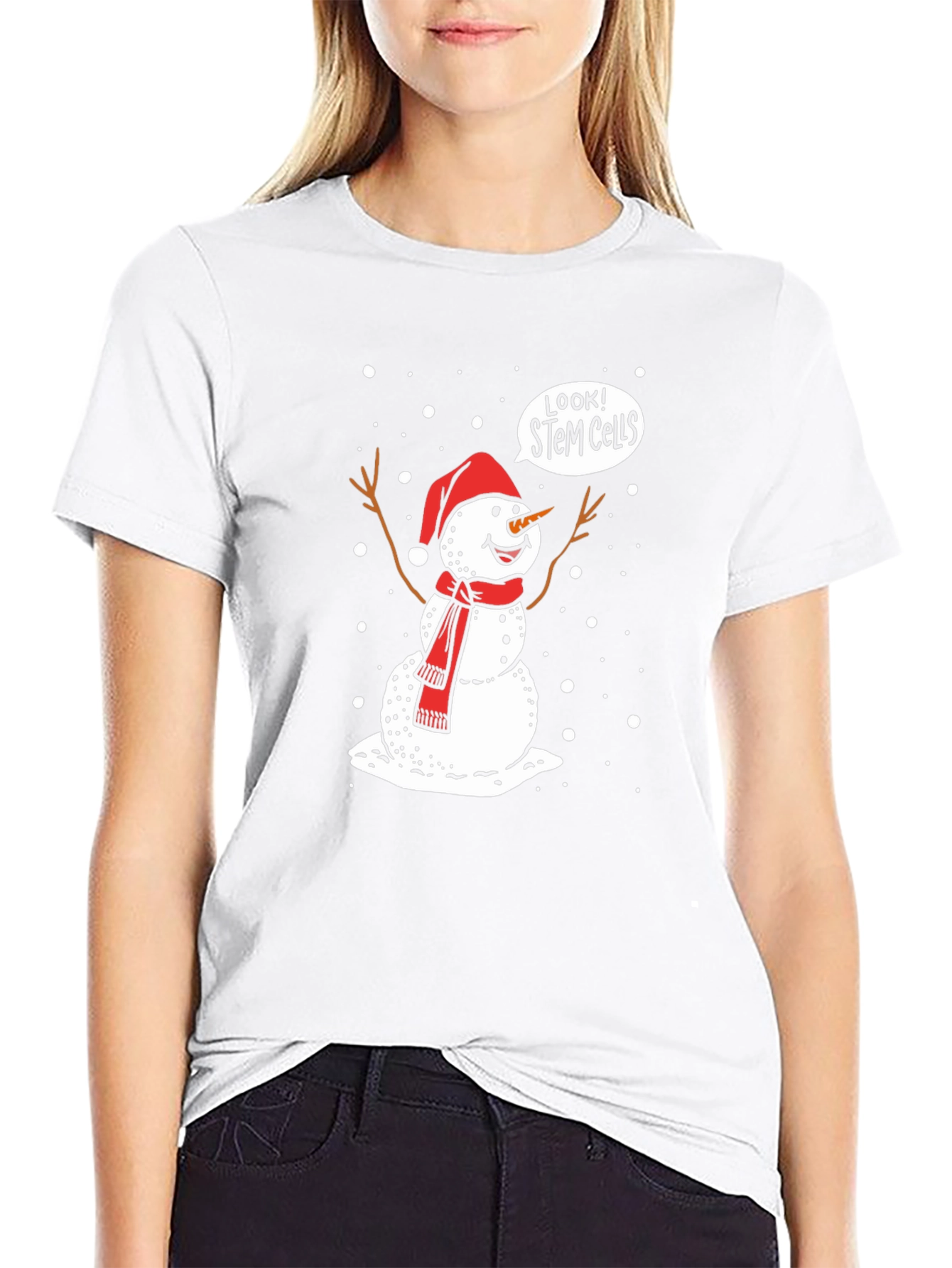 STEM Cells Snowman Graphic T-Shirt