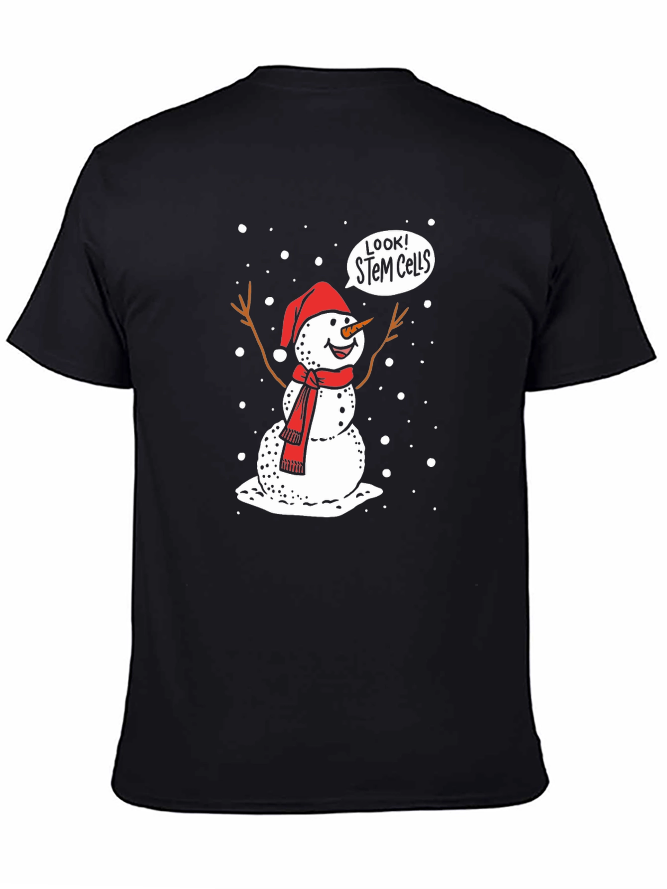 STEM Cells Snowman Graphic T-Shirt