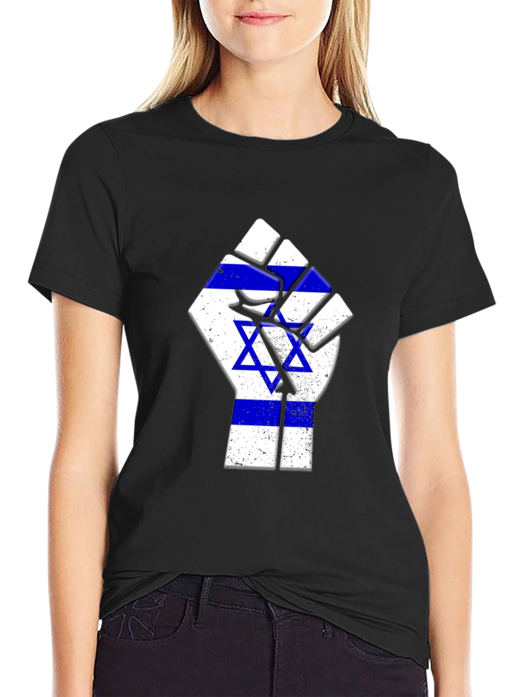 Israel Flag Fist T-Shirt - Support Israel