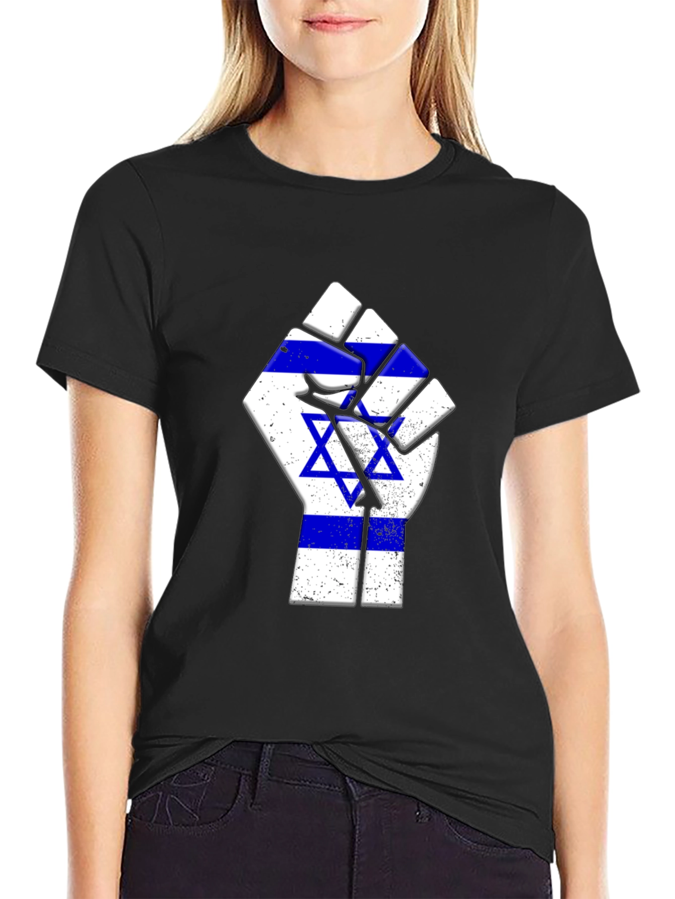 Israel Flag Fist T-Shirt - Support Israel