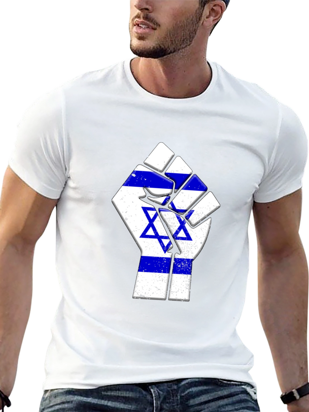 Israel Flag Fist T-Shirt - Support Israel