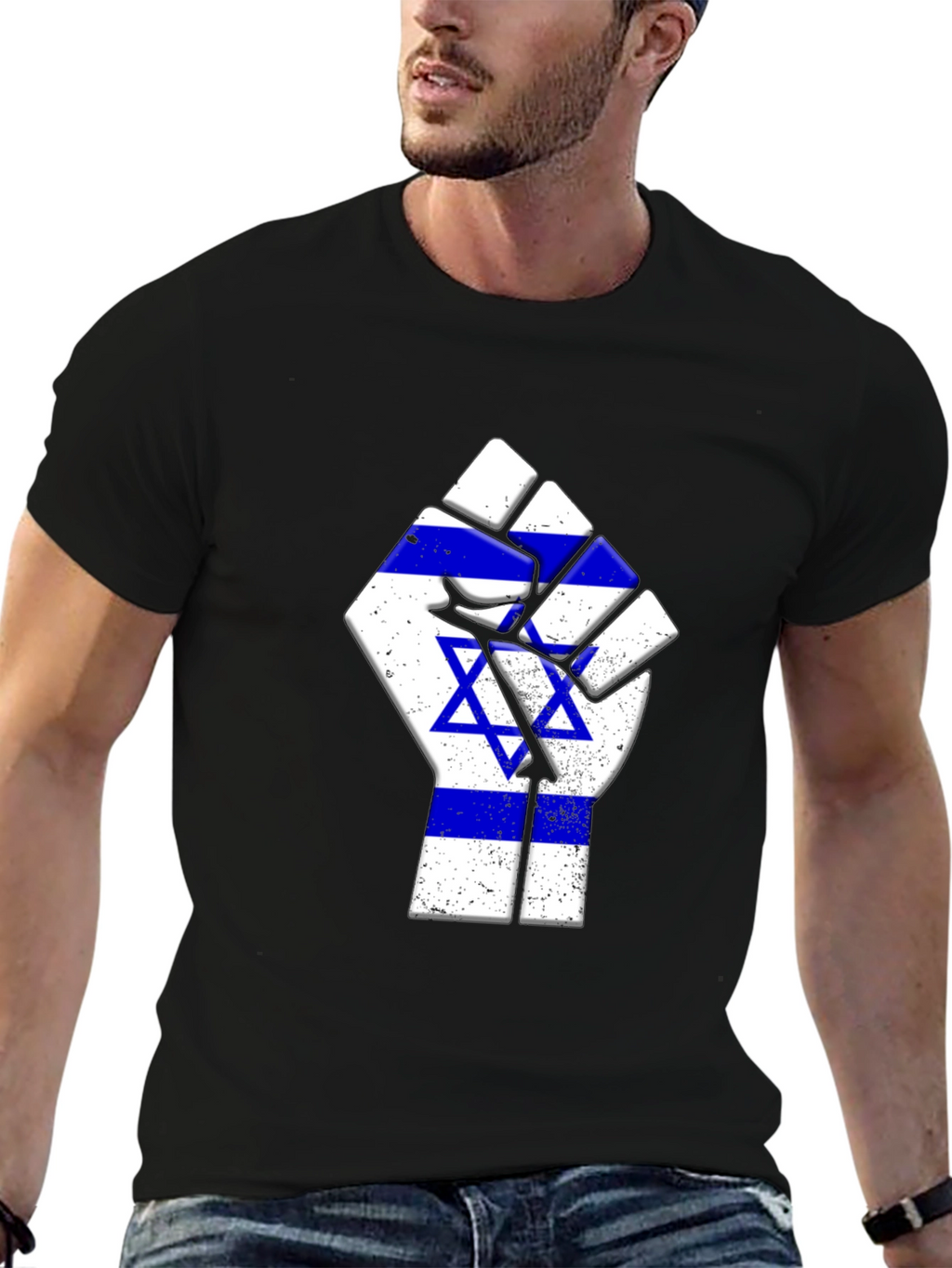 Israel Flag Fist T-Shirt - Support Israel