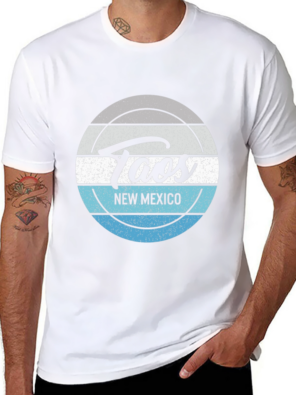 Taos New Mexico Tee - Distressed Graphic
