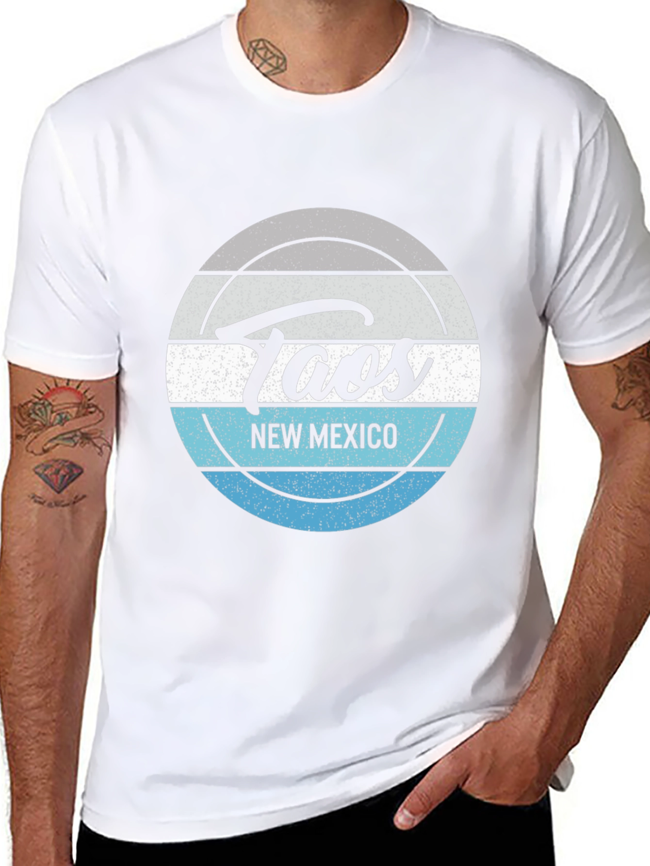 Taos New Mexico Tee - Distressed Graphic