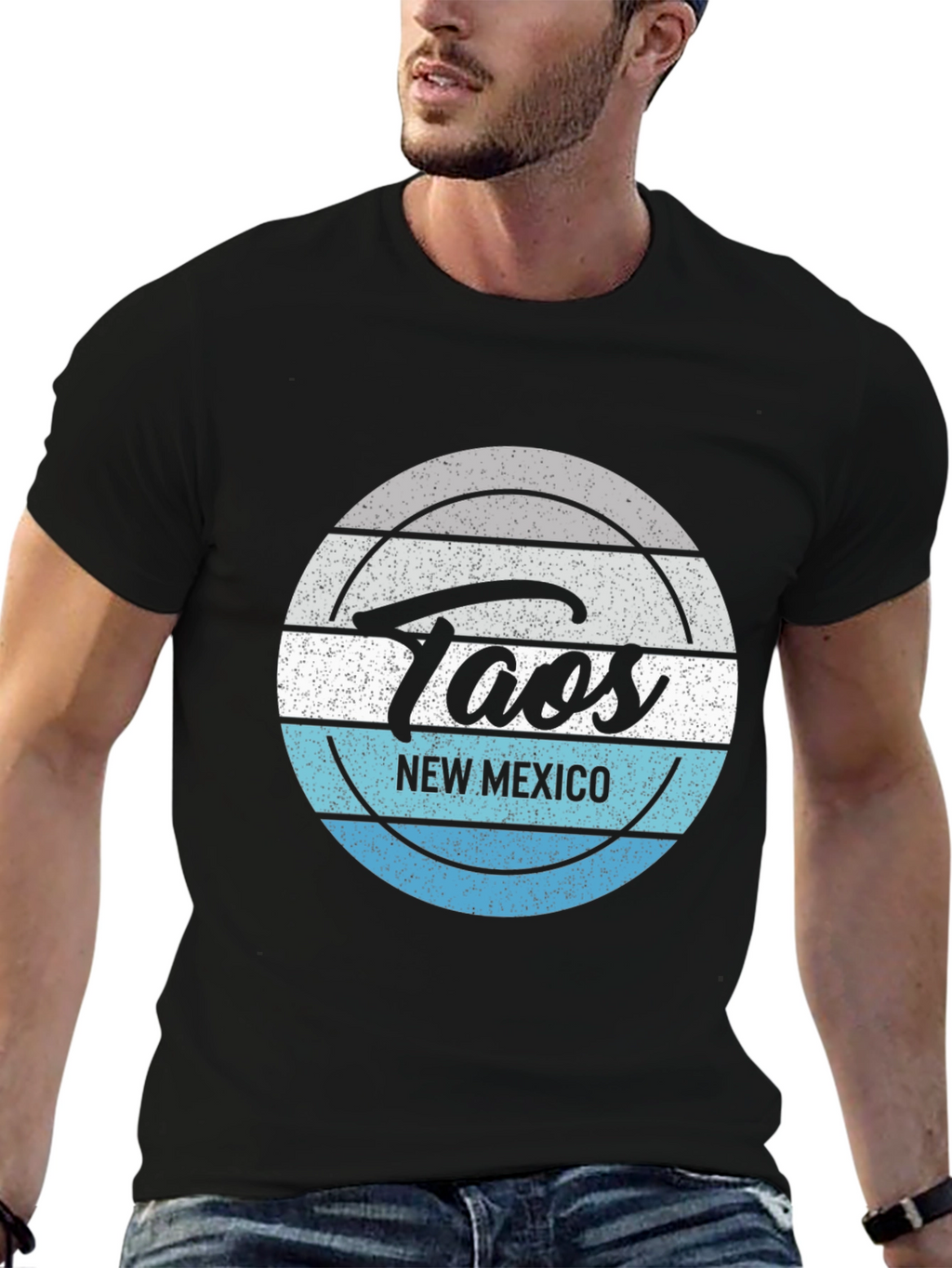 Taos New Mexico Tee - Distressed Graphic