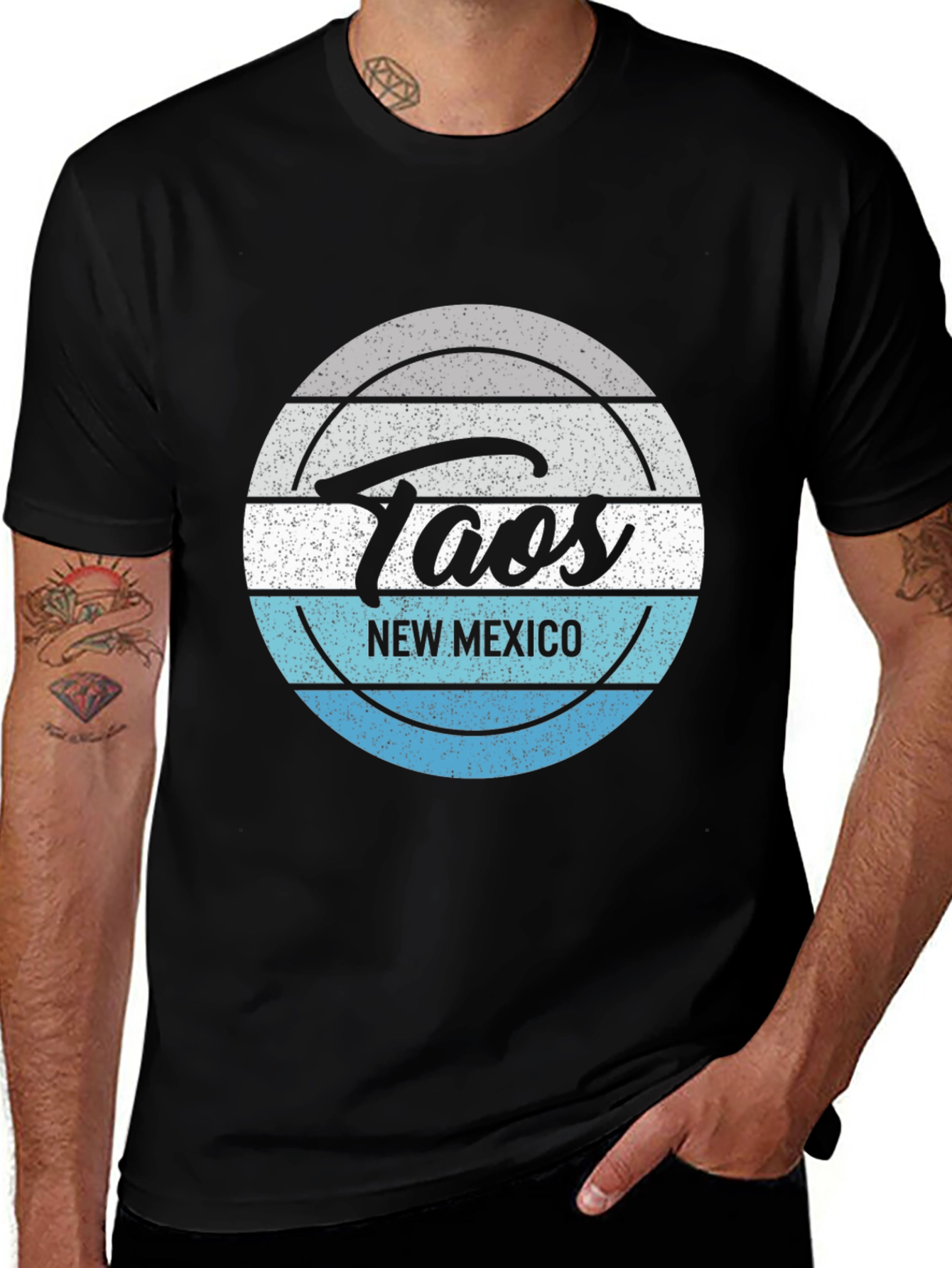 Taos New Mexico Tee - Distressed Graphic