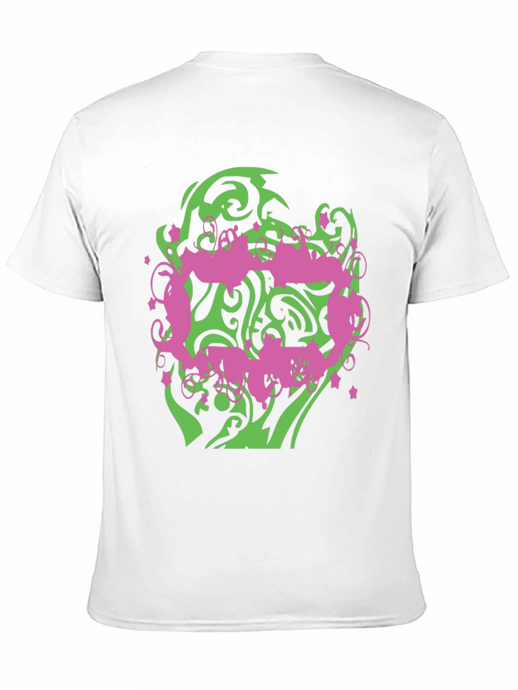 Abstract Graphic Print Mens Black T-Shirt