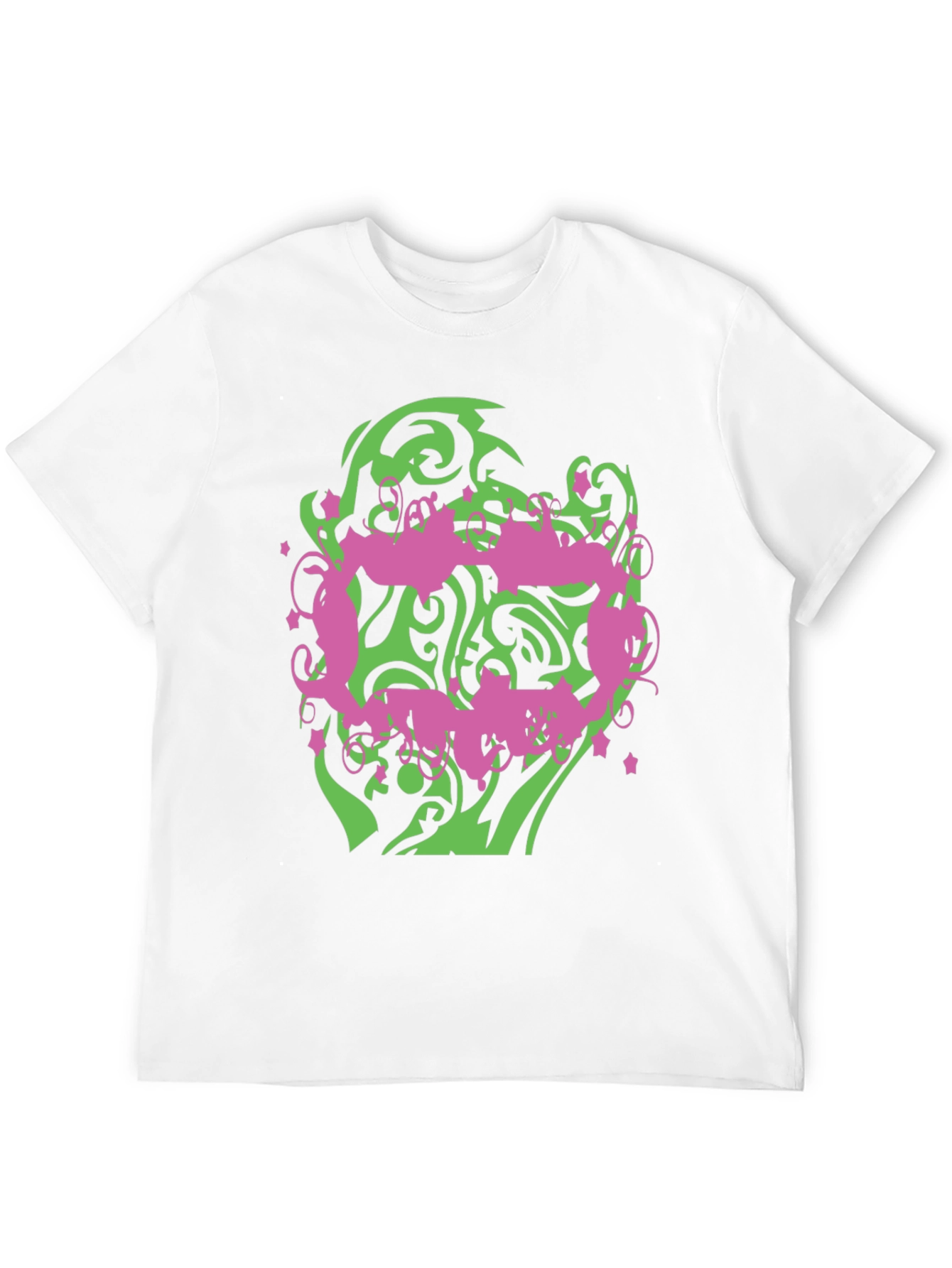 Abstract Graphic Print Mens Black T-Shirt