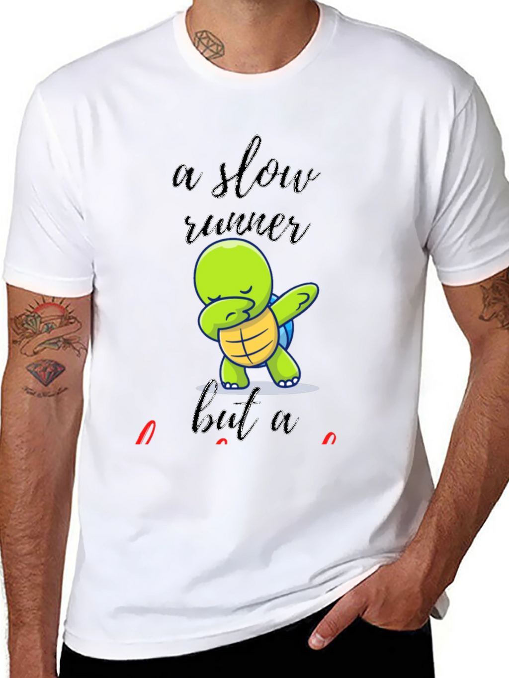 Slow Runner Turtle Dab Graphic T-Shirt