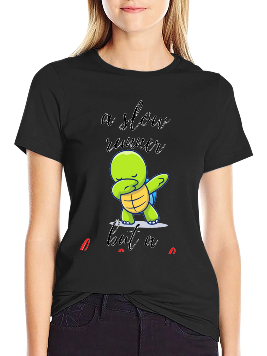 Slow Runner Turtle Dab Graphic T-Shirt