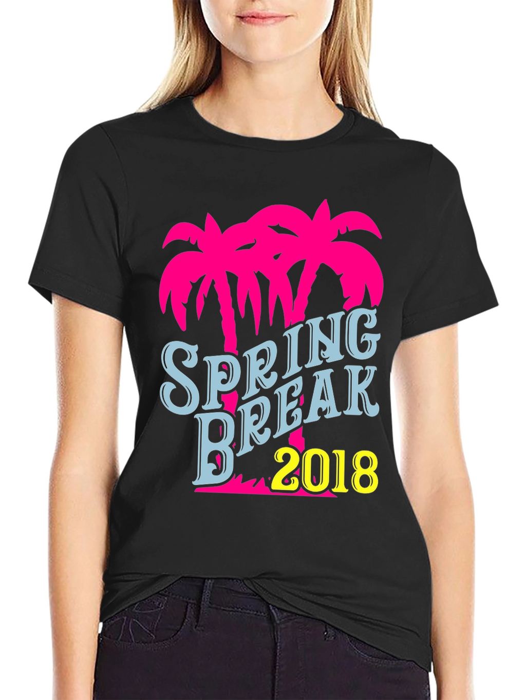 Spring Break 2018 Palm Tree Graphic T-Shirt