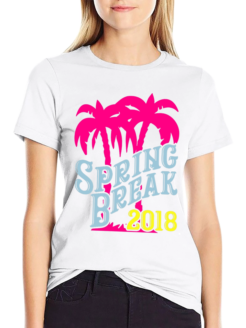 Spring Break 2018 Palm Tree Graphic T-Shirt