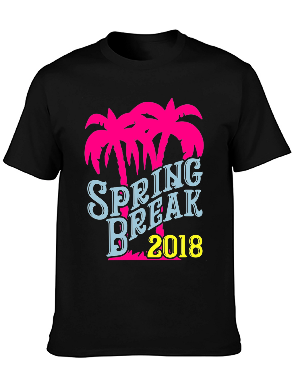 Spring Break 2018 Palm Tree Graphic T-Shirt