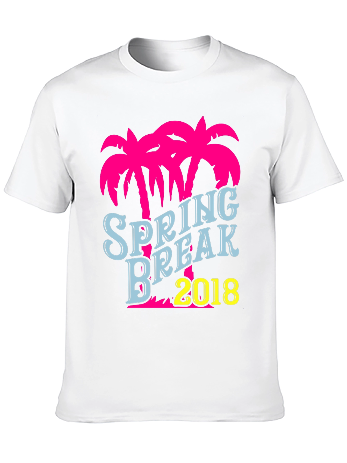 Spring Break 2018 Palm Tree Graphic T-Shirt