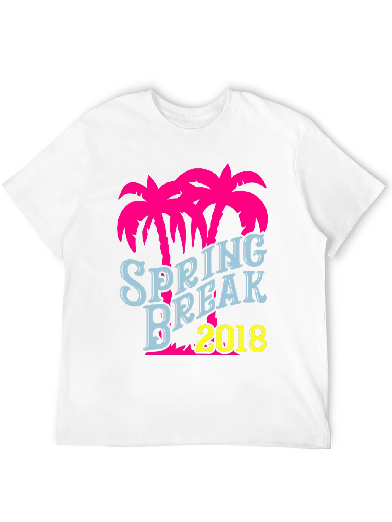 Spring Break 2018 Palm Tree Graphic T-Shirt