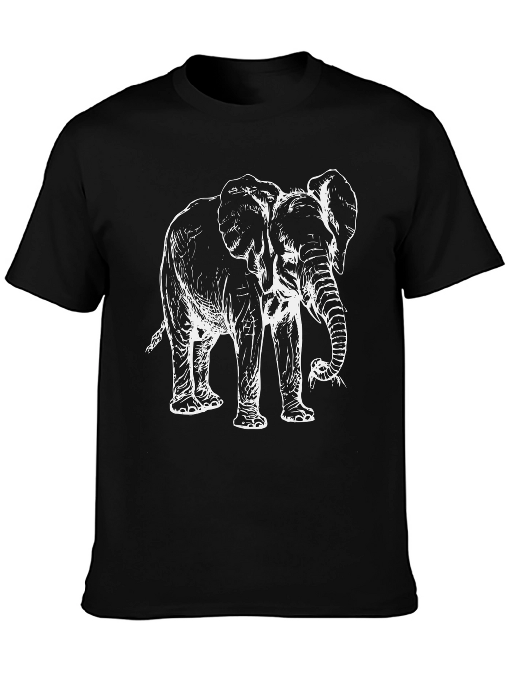 Black Elephant Graphic Tee - Animal Lovers T-Shirt