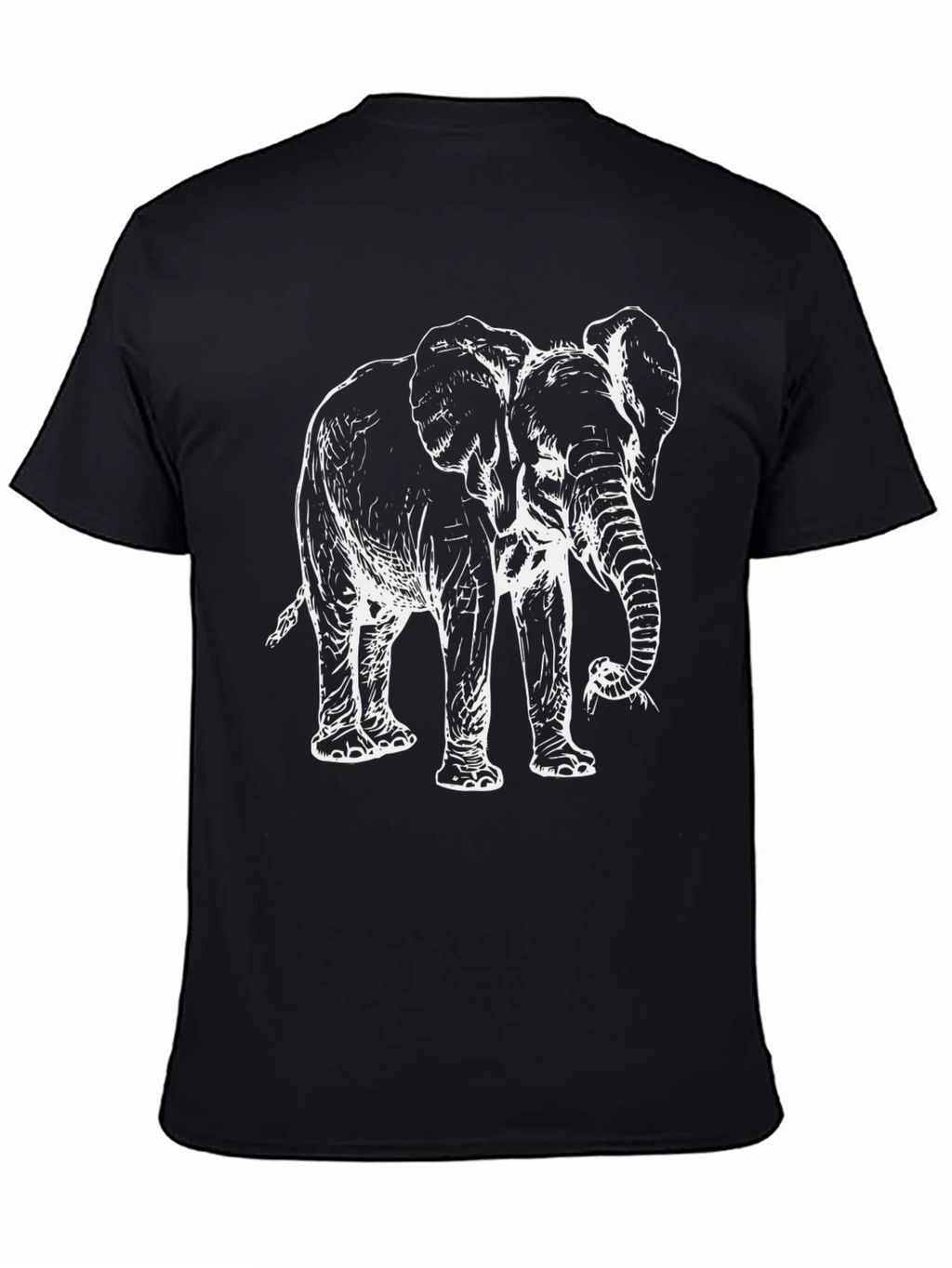 Black Elephant Graphic Tee - Animal Lovers T-Shirt