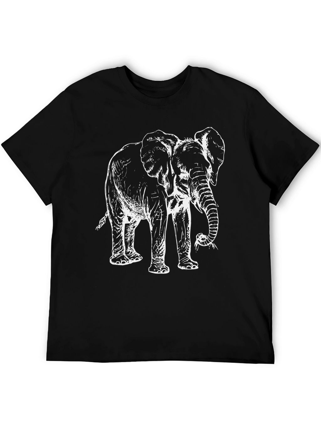 Black Elephant Graphic Tee - Animal Lovers T-Shirt