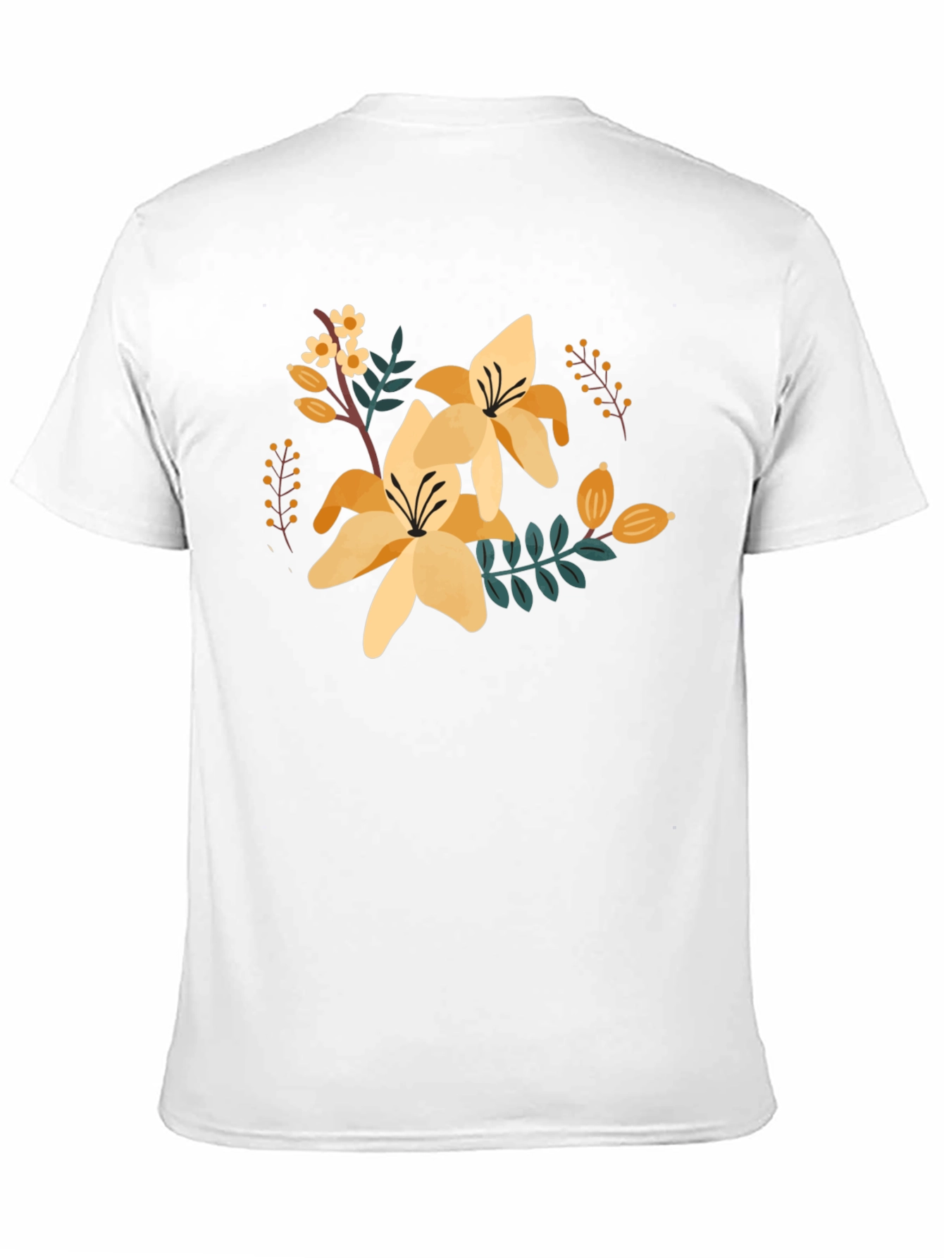 Floral Graphic Black Tee