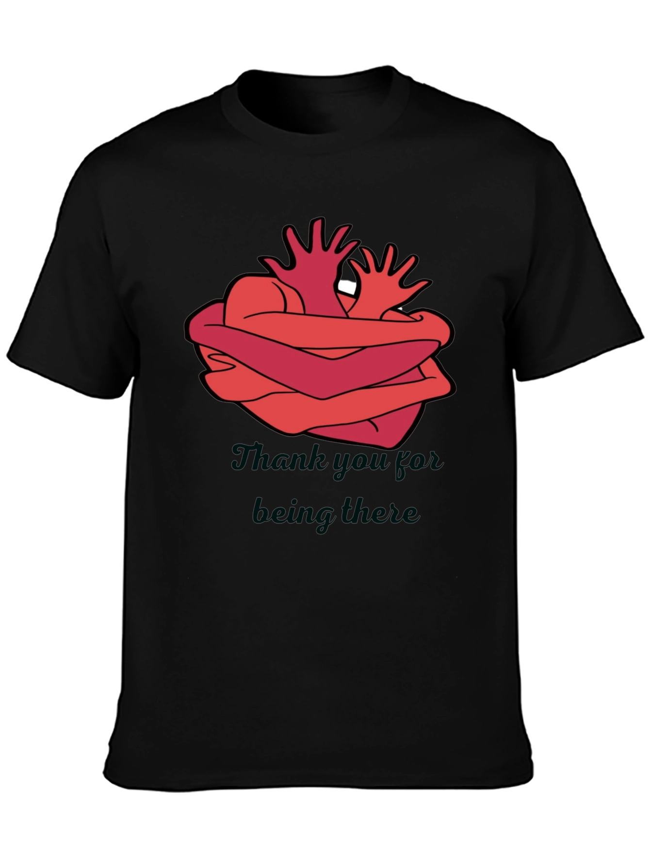 Heart Hug Graphic Tee - Thank You for Being There