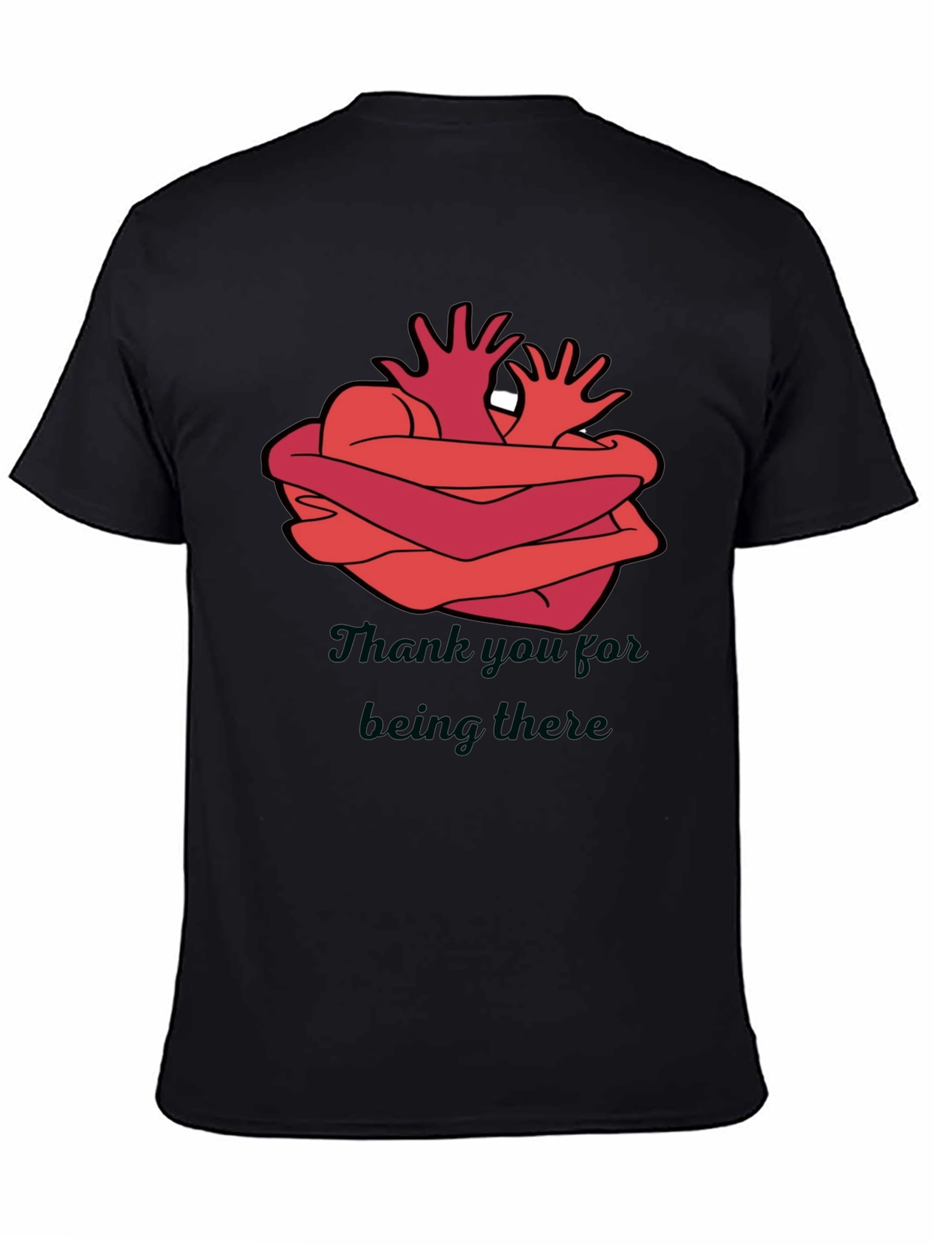 Heart Hug Graphic Tee - Thank You for Being There