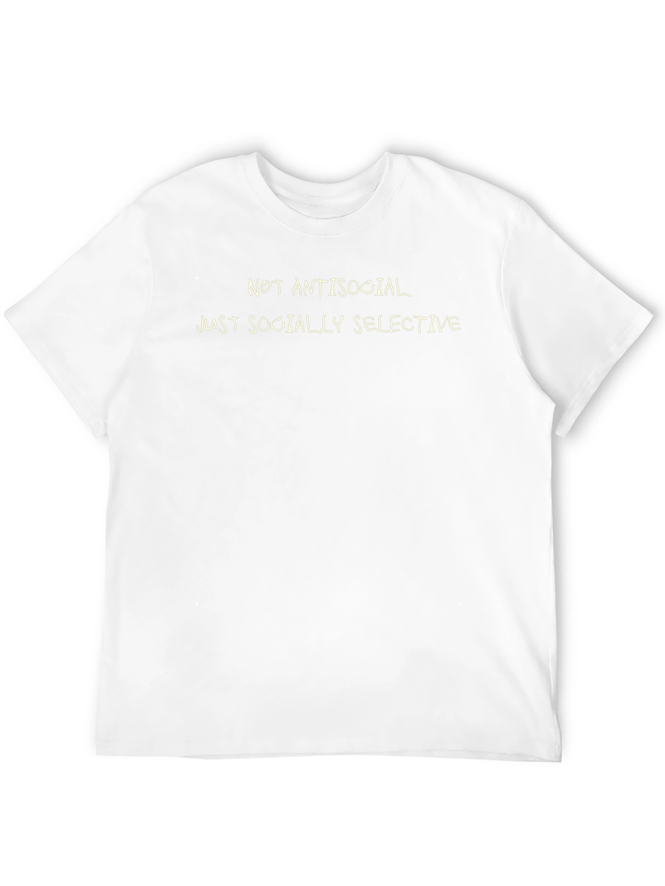 Not Antisocial Socially Selective Black T-Shirt