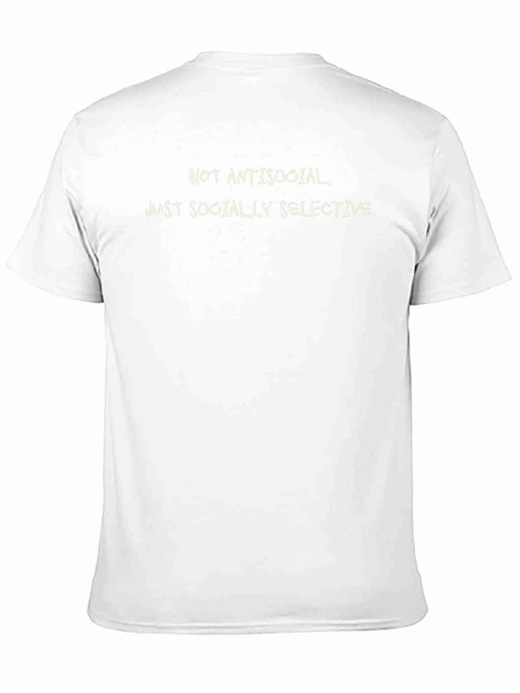 Not Antisocial Socially Selective Black T-Shirt