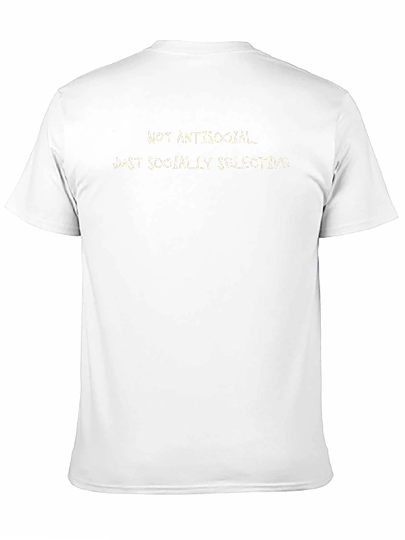 Not Antisocial Socially Selective Black T-Shirt