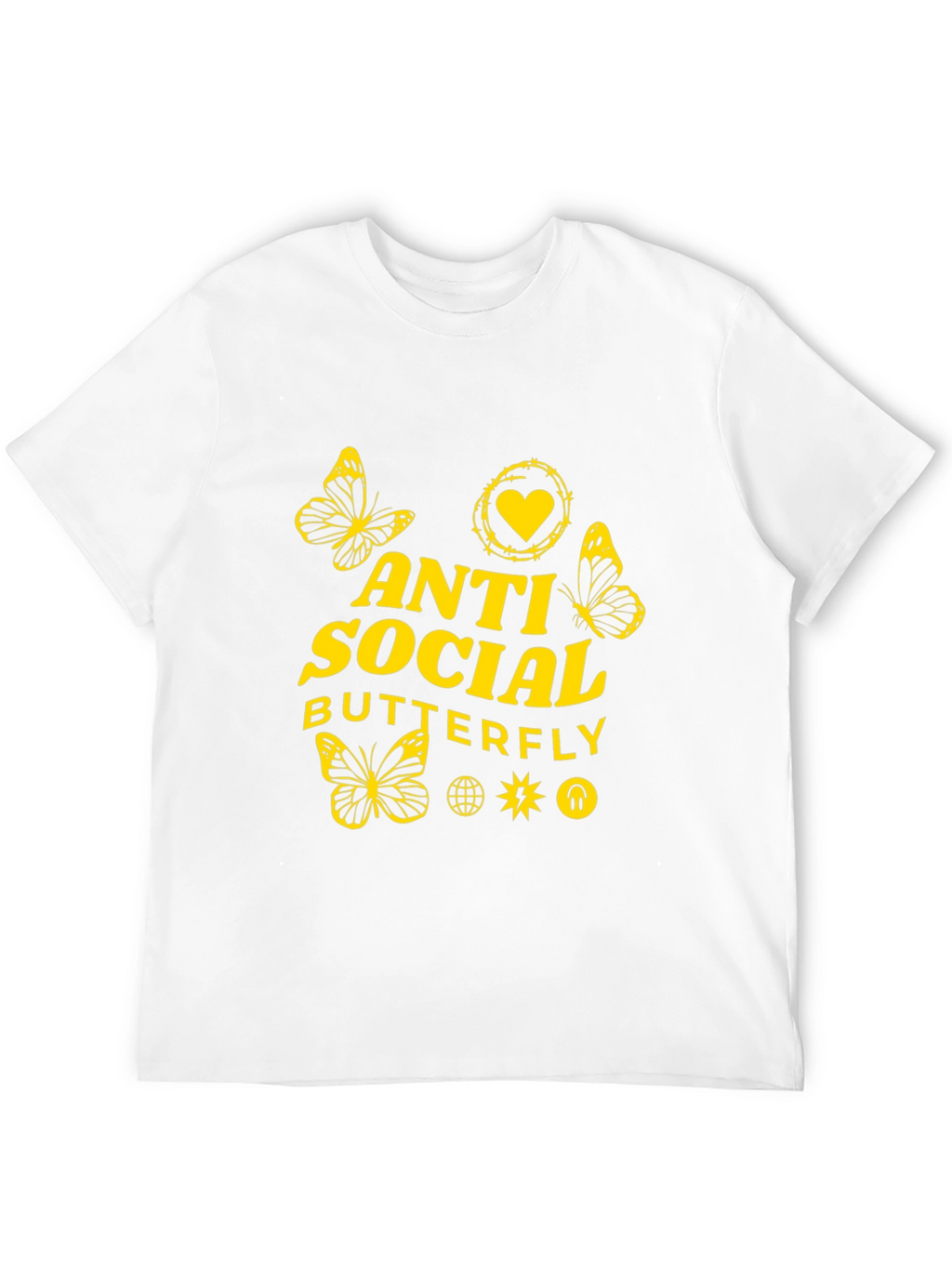 Anti Social Butterfly Graphic Tee