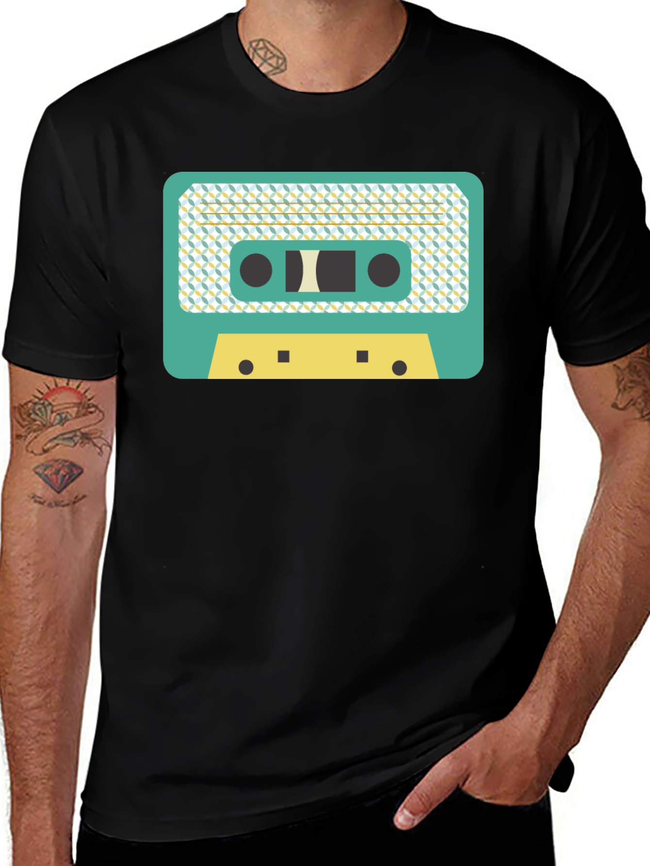 Retro Cassette Tape Graphic Tee - Vintage Music Lover T-Shirt