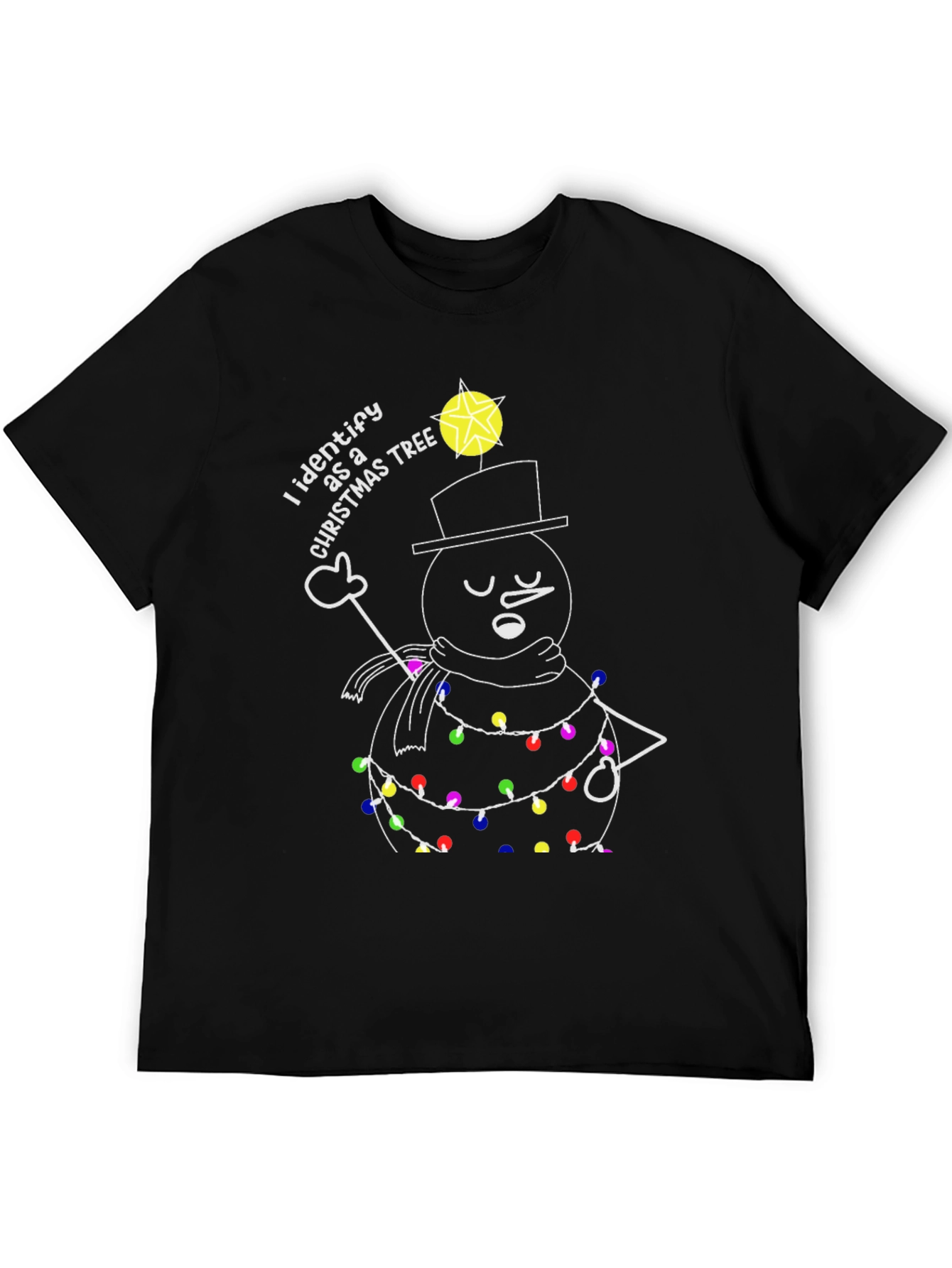 I Identify as Christmas Tree T-Shirt - Holiday Humor