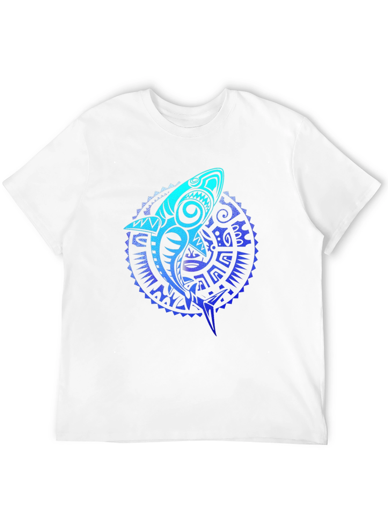 Tribal Shark Graphic Tee - Black